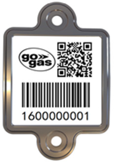 Dikey Montaj Silindiri Barkod Etiketleri LPG Takip UV Koruması Kalıcı Etiket