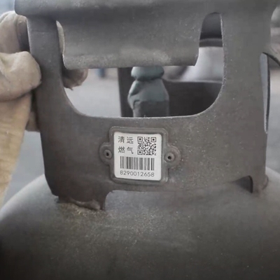Kimyasal Direnç Silindir Parçası QR Kod Etiketi Çelik Sır Barkod Etiketi