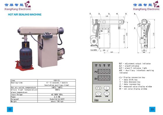 BT2 PVC Conta Shirking 380V 6.4KW Sıcak Hava Kapama Makinesi