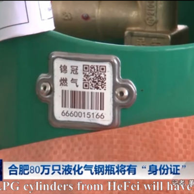 Xiangkang LPG Silindir Barkod Etiketi Dijital Girinti Tarama Bükülebilir Anti-UV Ex-proof