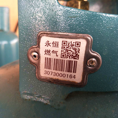 Paslanmaz Çelik 304 QR Kod Silindir Barkod Etiketi Yüksek Sıcaklık Dayanımı