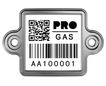 800 Derece Dirençli LPG Silindir Metal Barkod Etiketi Yanma Önleyici