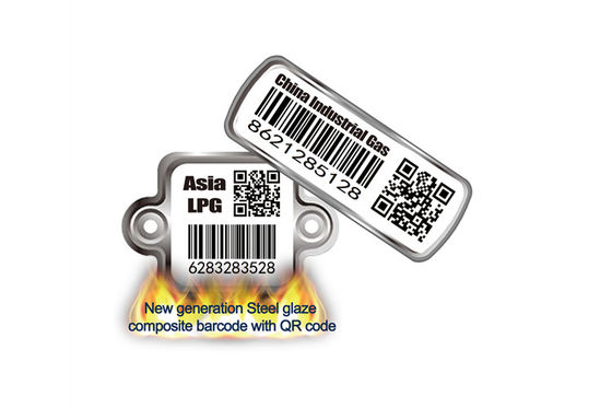 Silindir Barkod Etiketi yüksek sıcaklık 800 ℃ dirençli Anti-UV LPG Silindirini İzleme için