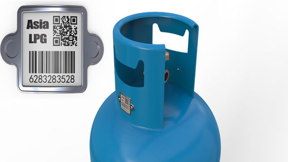 Silindir Barkod Etiketi yüksek sıcaklık 800 ℃ dirençli Anti-UV LPG Silindirini İzleme için