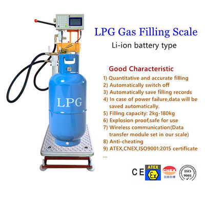 ATEX LPG Silindir Dolum Ölçeği Bölümü 50G Li Ion Pil ile