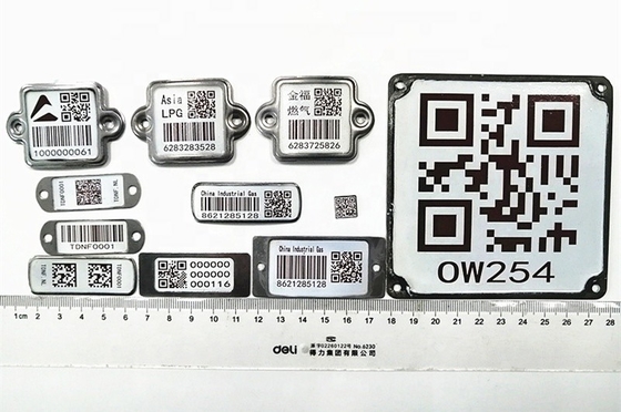 Anti UV LPG Silindir Barkod Metal Etiket Hasar Direnci